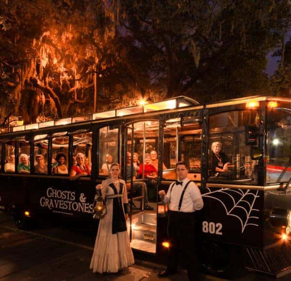 ghost and gravestones trolley